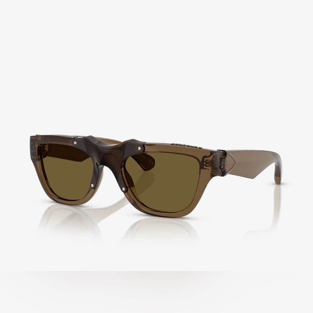 Burberry Dark Brown/ Green Transparent  Sunglasses (NWT)